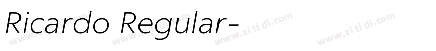 Ricardo Regular字体转换